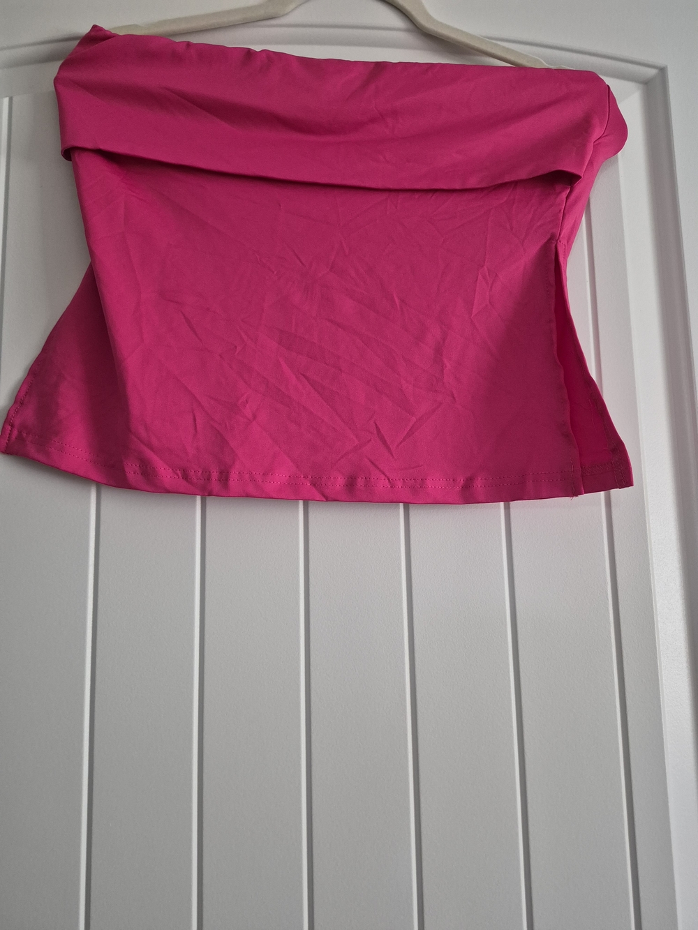 SHEIN Bright Fuchsia Fold-Over Mini Skirt